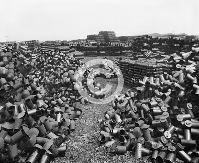 Ministry of Munitions Surplus Store, Canning Town, London, January 1919. Artist: H Bedford Lemere.