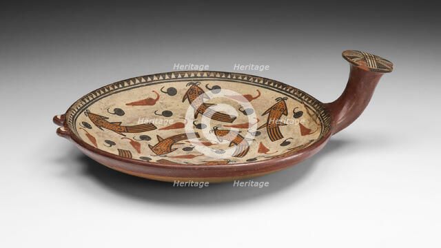 Minitature Tray Depicting Suche Fish and Peppers, A.D. 1450/1532. Creator: Unknown.