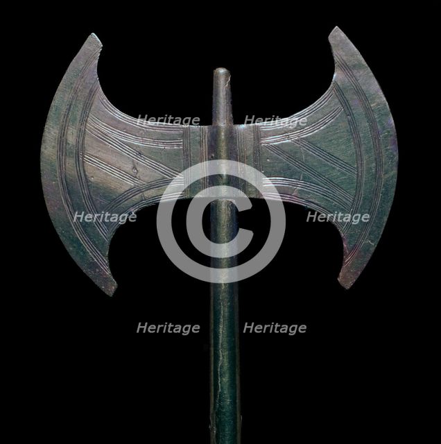 Minoan gold votive double-axe, 15th century. Artist: Unknown