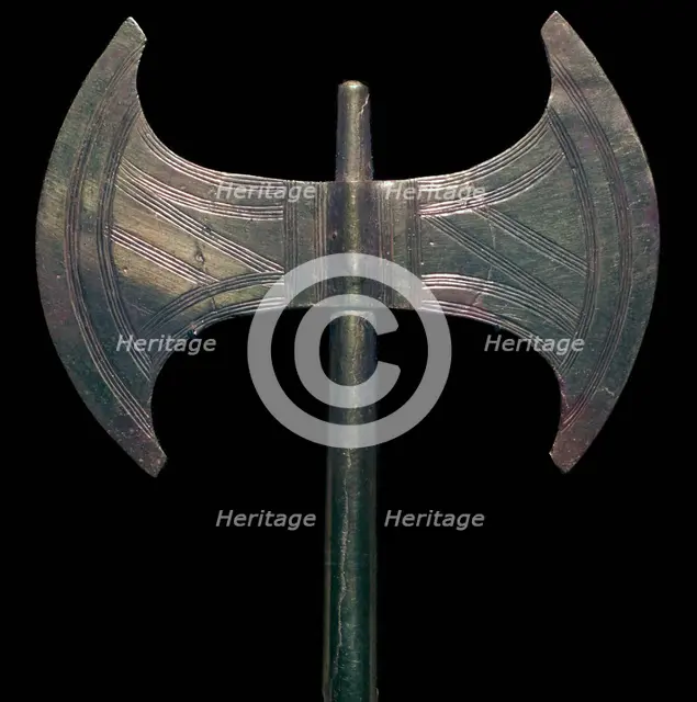 Minoan gold votive double-axe, 16th century BC. Artist: Unknown