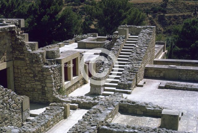 Minoan Royal palace at Knossos on Crete. Artist: Unknown