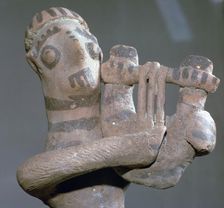 Minoan terracotta figure of a lyre-player, 8th century BC