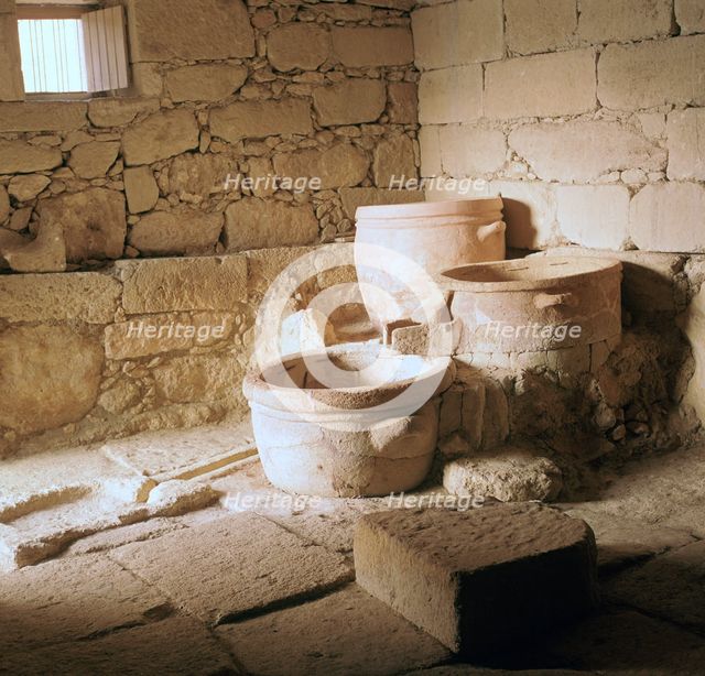 Minoan wine press, 16th century. Artist: Unknown