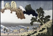 Minobe Gawa painting from the series 36 Views of Mount Fuji 1834. Creator: Hokusai, Katsushika (1760 - 1849)