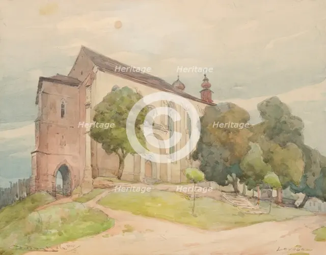 Minorite Church in Levoca, 1926. Creator: Ludovit Cordak.