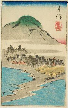 Minosaki in Bungo Province (Bungo, Minosaki), section of sheet no. 17 from the series "Cut..., 1852. Creator: Ando Hiroshige