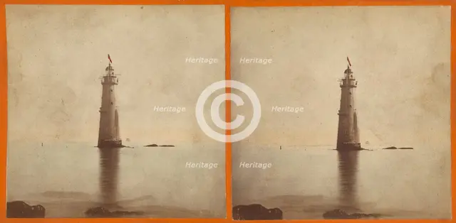 Minot's Ledge Lighthouse., September 12, 1869. Creator: J.H. Williams.