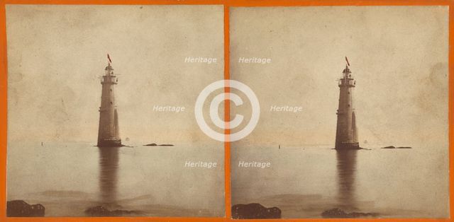 Minot's Ledge Lighthouse., September 12, 1869. Creator: J.H. Williams.