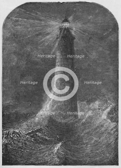 'Minot's Ledge Light-House, Massachusetts', 1877, (1883). Artist: W.H. Morse.