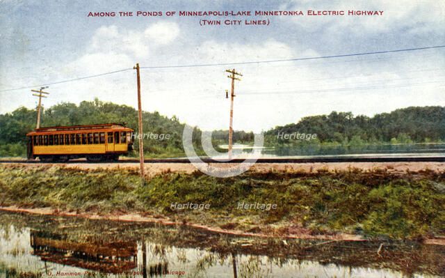 Minneapolis-Lake Minnetonka Electric Highway, Minneapolis, Minnesota, USA, 1908. Artist: Unknown
