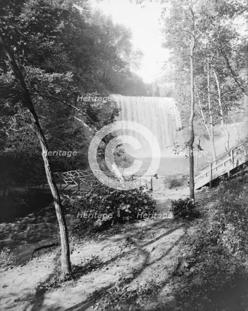 Minnehaha Falls, Minneapolis, Minn., between 1900 and 1910. Creator: Byron Company.