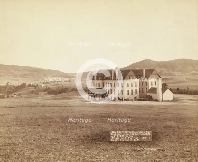 Minnekata Ave, from Soldiers' Home, Hot Springs, SD, on FE and MV Ry, 1891. Creator: John C. H. Grabill.