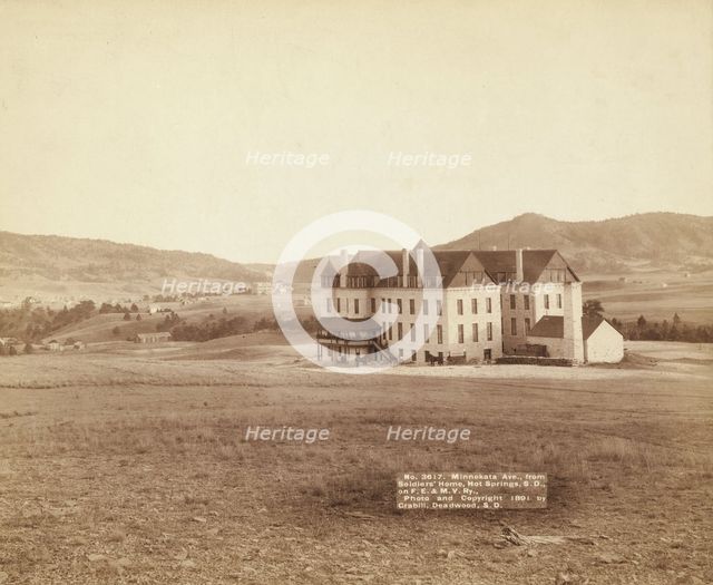 Minnekata Ave, from Soldiers' Home, Hot Springs, SD, on FE and MV Ry, 1891. Creator: John C. H. Grabill.