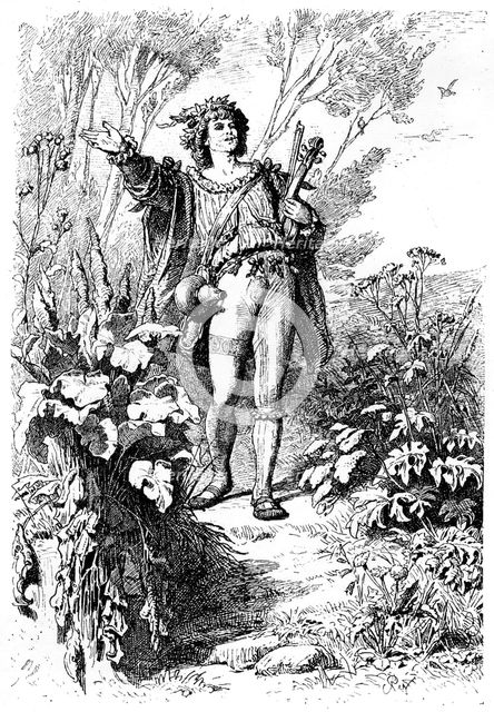 'Minnesanger', c1880-1882.Artist: Karl Theodor von Piloty