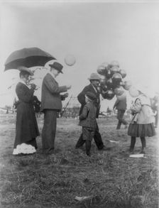 Minnesota State Fair: balloon vendor, 1900?. Creator: Unknown
