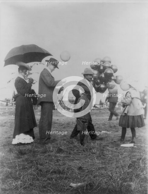 Minnesota State Fair: balloon vendor, 1900?. Creator: Unknown.