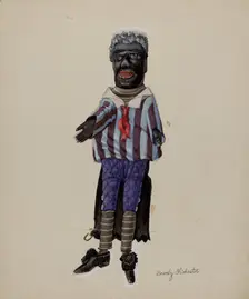 Minstrel Hand Puppet, c. 1936. Creator: Beverly Chichester