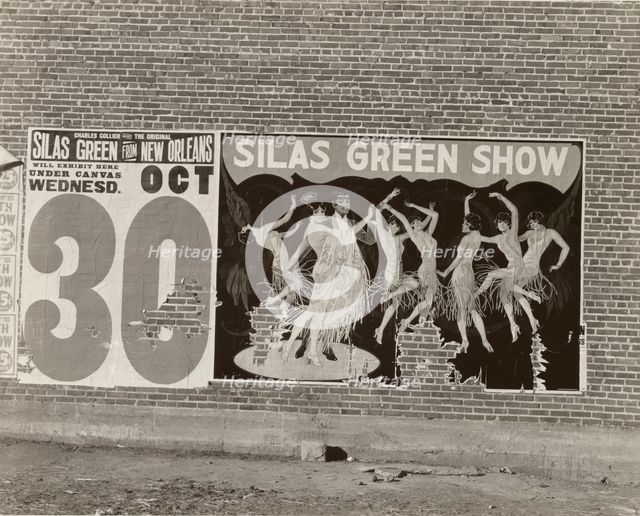 Minstrel poster in Alabama town,  1936-01. Creator: Walker Evans.