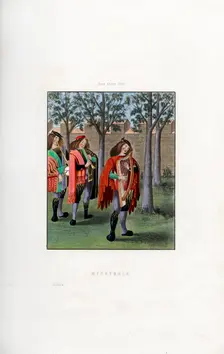 Minstrels, c1480, (1843).Artist: Henry Shaw