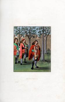 Minstrels, c1480, (1843).Artist: Henry Shaw