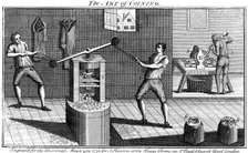 Minting coins, 1750
