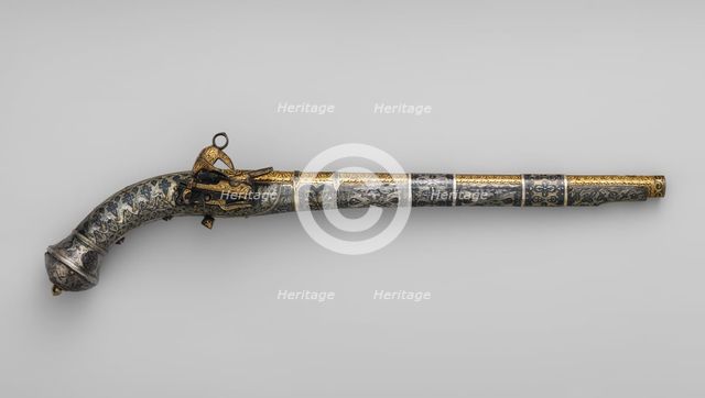 Miquelet Pistol, Caucasian, Tbilisi, Georgia, or Dagestan, ca. 1830-50. Creator: Unknown.