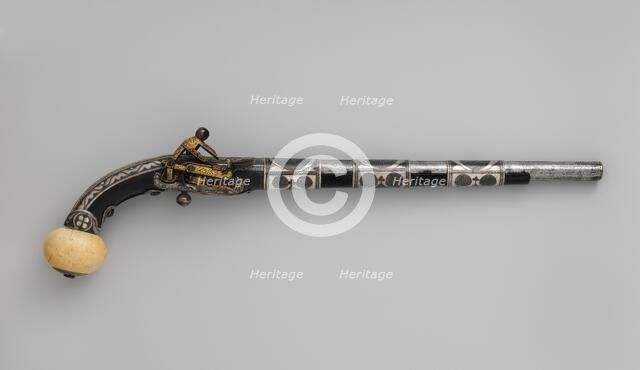 Miquelet Pistol, Caucasian, possibly Georgia or Circassia, dated A.H. 1263/A.D. 1846-47. Creator: Unknown.