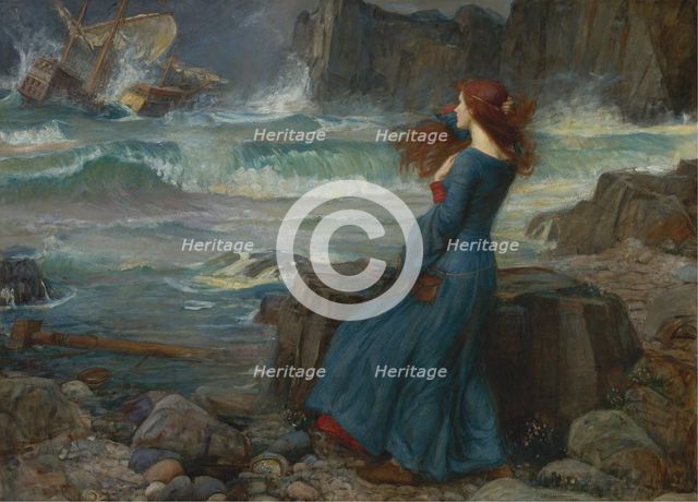 Miranda. The Tempest, 1916. Artist: Waterhouse, John William (1849-1917)