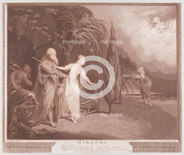 Miranda (Shakespeare, The Tempest, Act 1, Scene 2), 1784. Creator: Caroline Watson.