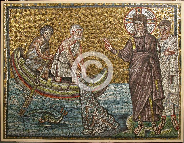 Miraculous Draught of Fishes, Byzantine, early 20th century (original dated early 6th century). Creator: Unknown.