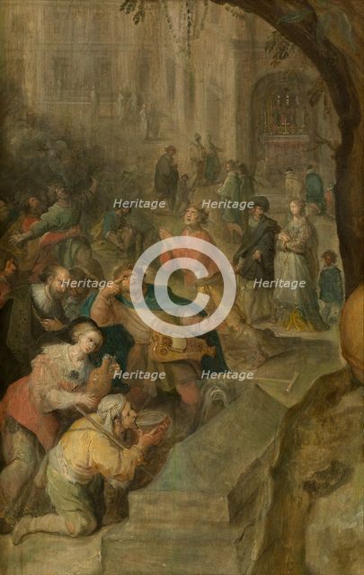 Miraculous Events at the Grave of Saint Bruno the Carthusian, c.1630. Creator: Frans Francken II.