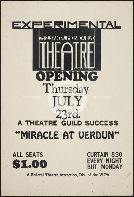 Miracle at Verdun, Los Angeles, 1936. Creator: Unknown.