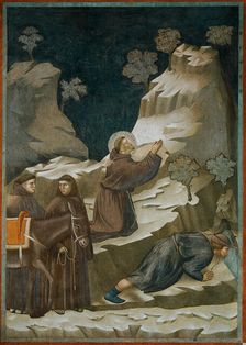Miracle of the Spring (from Legend of Saint Francis), 1295-1300. Creator: Giotto di Bondone (1266-1377)