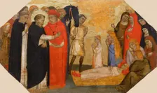Miracle of Saint Dominic (Saint Dominic resurrects Napoleone Orsini), ca 1365. Creator: Anonymous