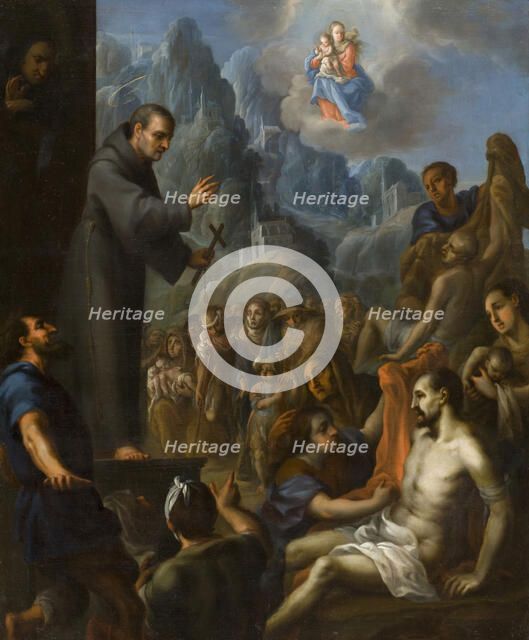 Miracles of Saint Salvador de Horta (Milagros del beato Salvador de Horta) (image 1 of 4), c1720. Creator: Juan Rodríguez Juárez.