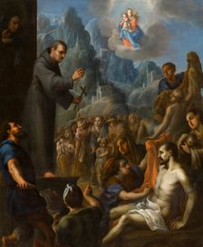 Miracles of Saint Salvador de Horta (Milagros del beato Salvador de Horta) (image 1 of 4), c1720. Creator: Juan Rodríguez Juárez