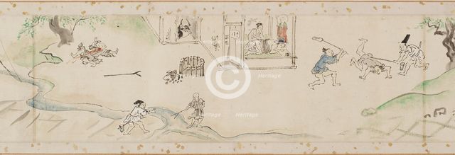 Miracles performed by the bodhisattva Jizo (copy of a section of a handscroll), Edo period, 1627. Creator: Kanô Tan'yû.