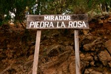 Mirador Piedra la Rosa, signpost, Tenerife, Canary Islands, 2007. Creator: Peter Thompson