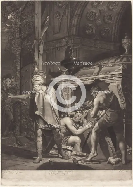 Miravan Opening the Tomb of His Ancestors, 1772. Creator: Valentine Green.