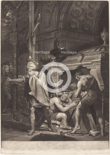 Miravan Opening the Tomb of His Ancestors, 1772. Creator: Valentine Green.