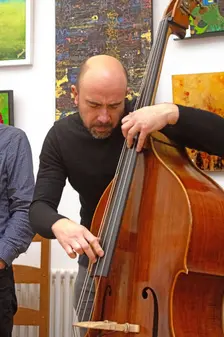 Mirko Scarcia, Martin Shaw Quintet, Clocktower Cafe Jazz Club, Croydon, Dec 2025. Creator: Brian O'Connor