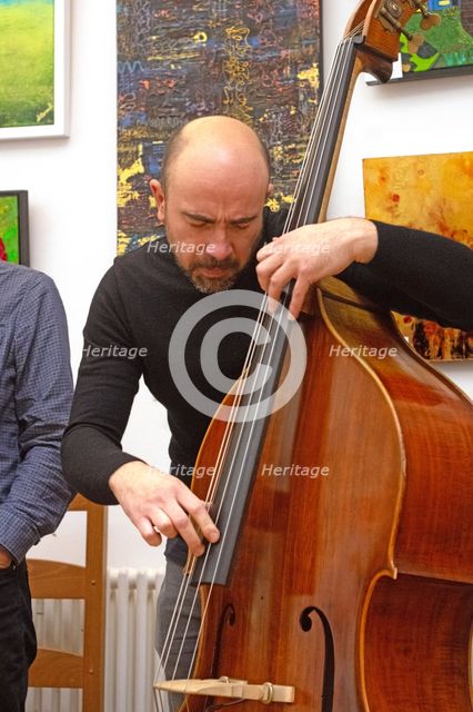 Mirko Scarcia, Martin Shaw Quintet, Clocktower Cafe Jazz Club, Croydon, Dec 2025. Creator: Brian O'Connor.
