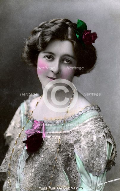 Miriam Clements, English actress, 1906.Artist: Biograph Studio