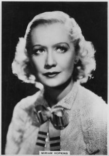 Miriam Hopkins, American actress, 1938