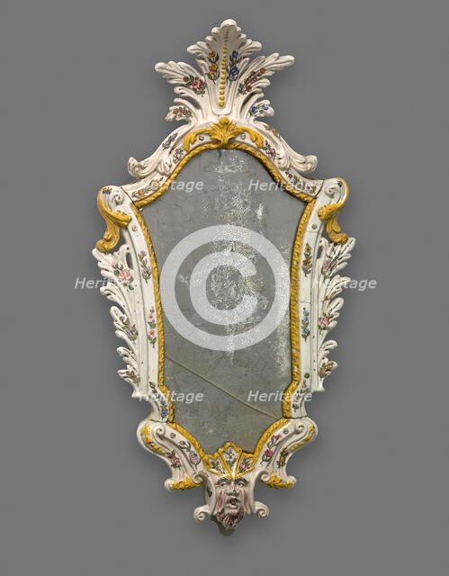 Mirror: Male Harlequin, Italy, 1740/60. Creator: Unknown.