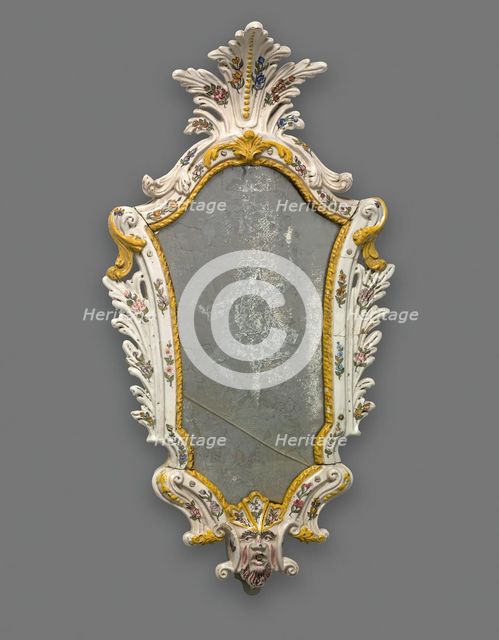 Mirror: Male Harlequin, Italy, 1740/60. Creator: Unknown.