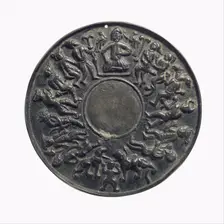 Mirror, Northwestern Iran or Turkey, 12th-13th century. Creator: Unknown