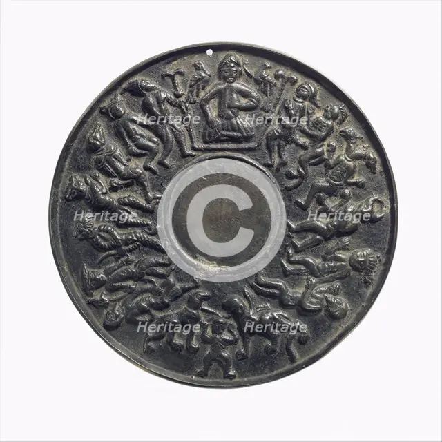 Mirror, Northwestern Iran or Turkey, 12th-13th century. Creator: Unknown.