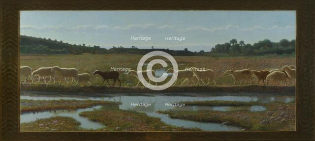 Mirror of life. And what the first did, the others also do. (Lo specchio della vita..., 1895-1898. Creator: Pellizza da Volpedo, Giuseppe (1868-1907).