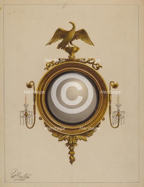 Mirror (one of a pair), 1936. Creator: Ferdinand Cartier.